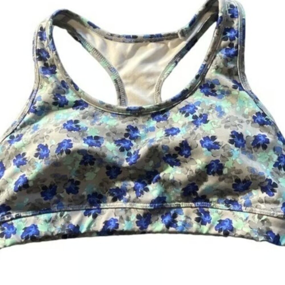 Gap Fit Activewear Gym Floral Racerback Sports Bra Size Med EUC #M-062